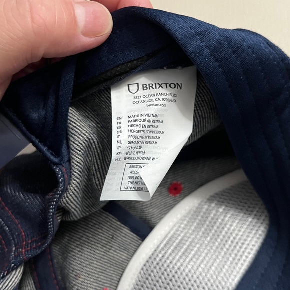 NWT - Brixton Adult Snapback Denim Cap - Picture 7 of 8